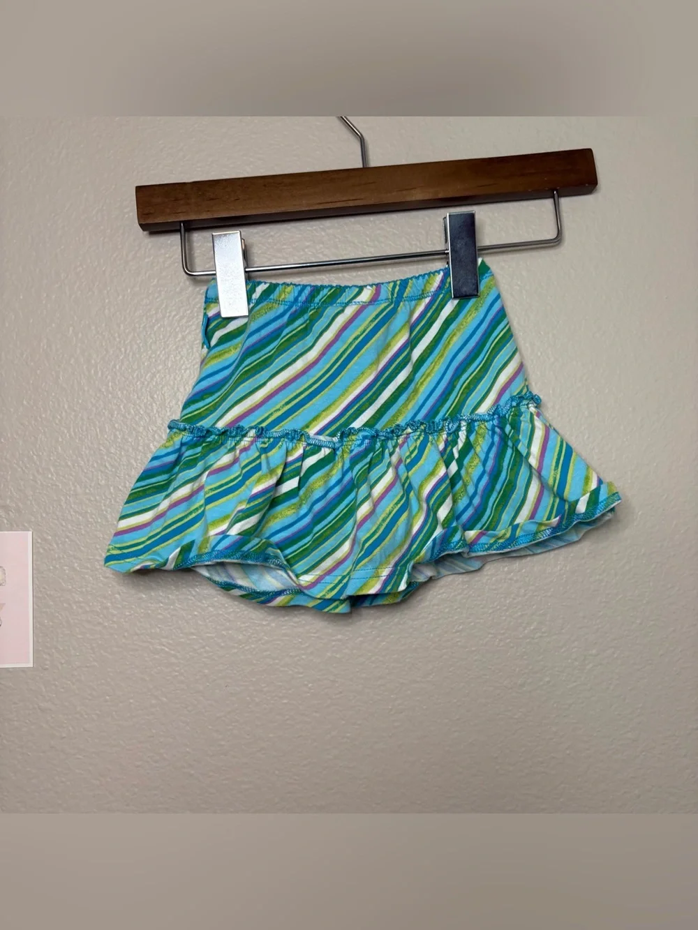 True Y2K vintage girl infant baby skort purple blue swirl preppy flared 3T